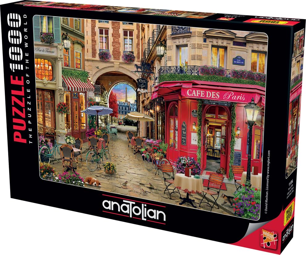Amazon.com: Anatolian Puzzle - Cafe des Paris, 1000 Piece Jigsaw